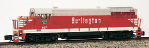Burlington U25-B diesel locomotive