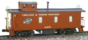 Chicago and NorthWestern wood caboose