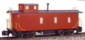 Undecorated wood caboose