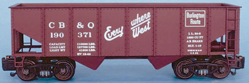 Burlington Route rib sided hopper from American Models