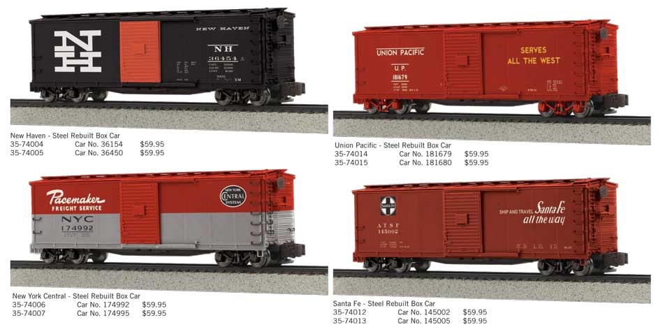 MTH Steel box cars