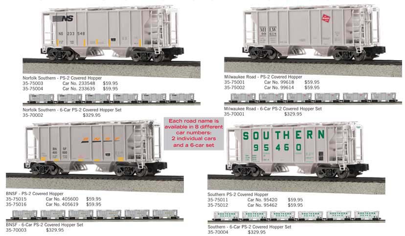 MTH PS-2 covered hoppers